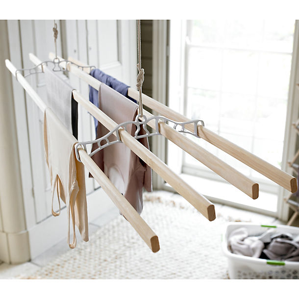 Traditional Wooden Ceiling Pulley Indoor Clothes Airer 7m image()