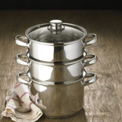 Three Tier Steamer 20cm Stainless Steel image(2)